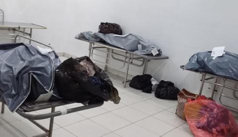 Imagens mostram necrotério do Hospital 28 de agosto repleto de corpos com suspeita de Covid-19