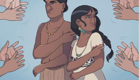 História em quadrinhos retrata língua indígena de sinais