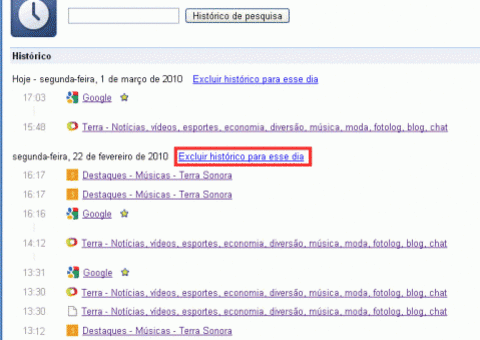 Que coisas vergonhosas estão no seu histórico do Google? Baixe e descubra
