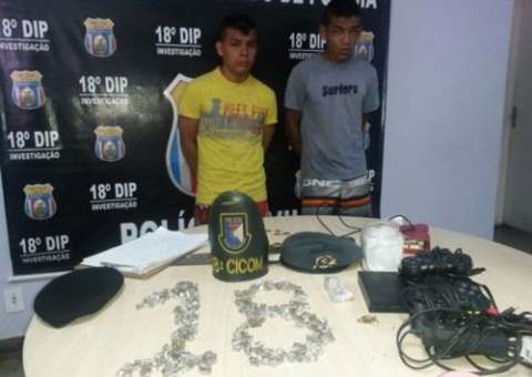 Acusados de tráfico guardavam maconha em pote