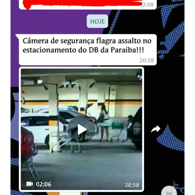 Vídeo viralizou no WhatsApp/Foto: Portal do Holanda