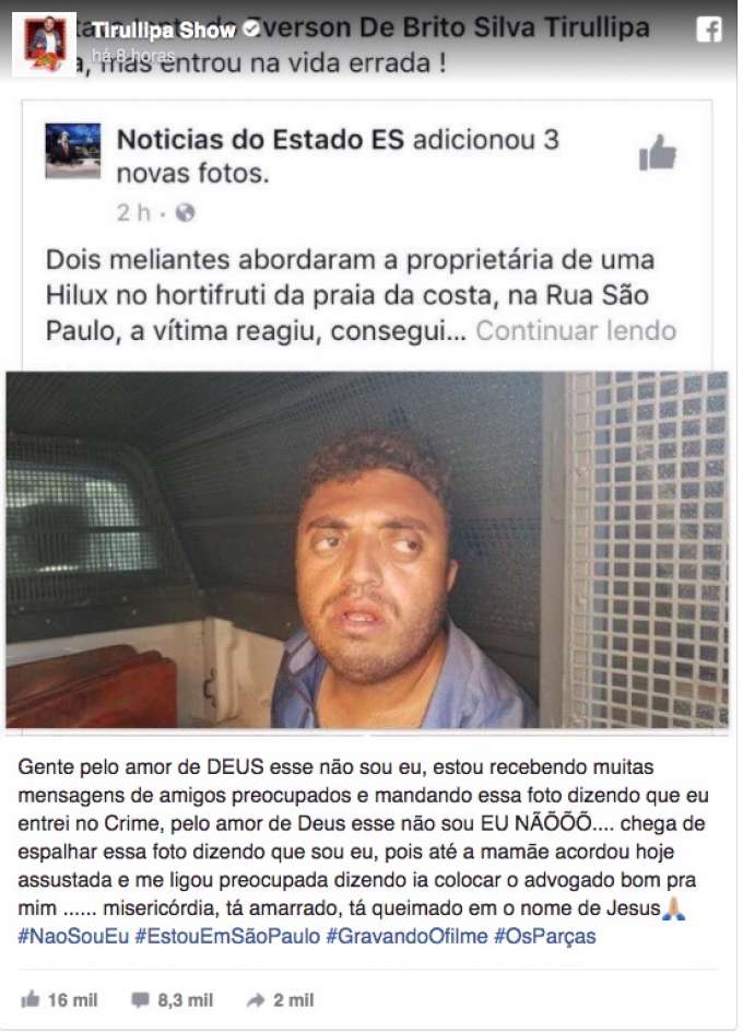 Reprodução Facebook