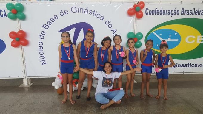 Foram 130 ginastas mirins que participaram do festival no último sábado na Vila Olímpica
