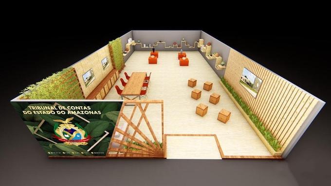 Configuração do estande a ser utilizado pelo TCE-AM na fesPIM