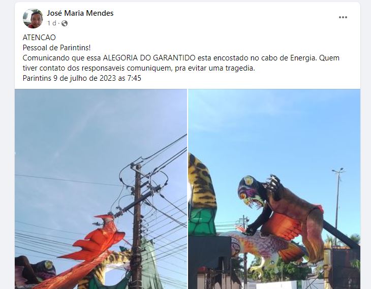 Moradores temem trag&eacute;dia com a perman&ecirc;ncia dos m&oacute;dulos do boi. 