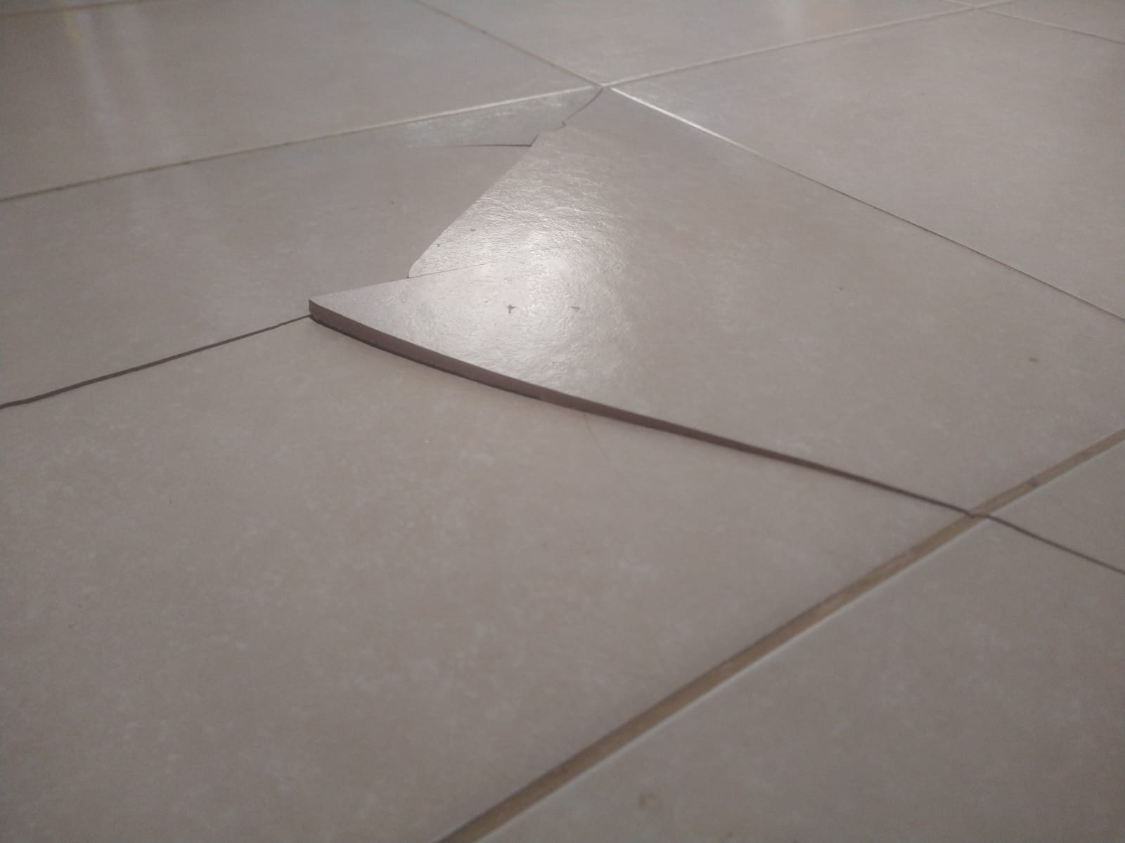 V&aacute;rias casas tiveram as cer&acirc;micas quebradas durante o estado - Foto: Divulga&ccedil;&atilde;o