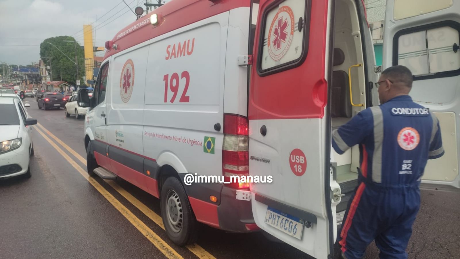 Acidente na Av. Dom Pedro I - Foto: Divulga&ccedil;&atilde;o IMMU
