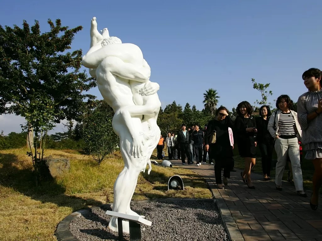 Obra do Jeju Loveland - Imagem: Chung Sung-Jun/Getty Images
