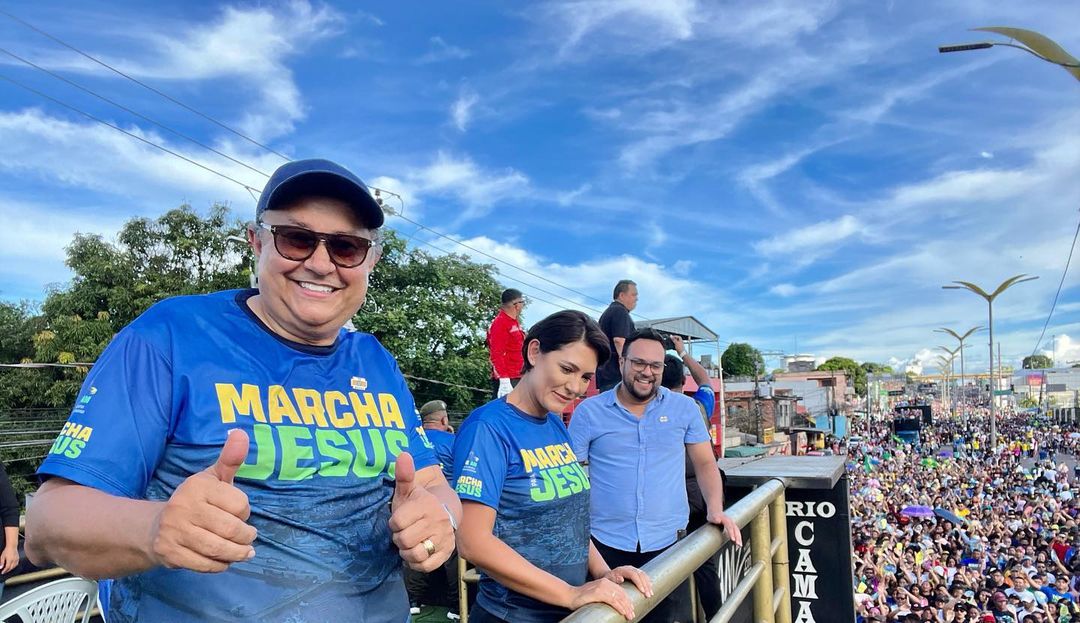 Primeira-dama, Michelle Bolsonaro, ao lado de Silas C&acirc;mara - Foto: Reprodu&ccedil;&atilde;o Instagram