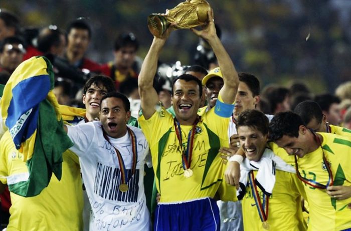 Brasil comemora o penta em 2002 - Foto: Divulga&ccedil;&atilde;o/Fifa
