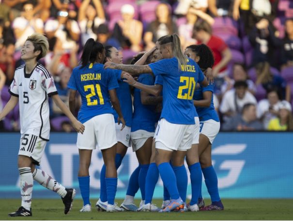 Brasil venceu o Jap&atilde;o na estreia - Foto: Tha&iacute;s Magalh&atilde;es - Divulga&ccedil;&atilde;o/CBF