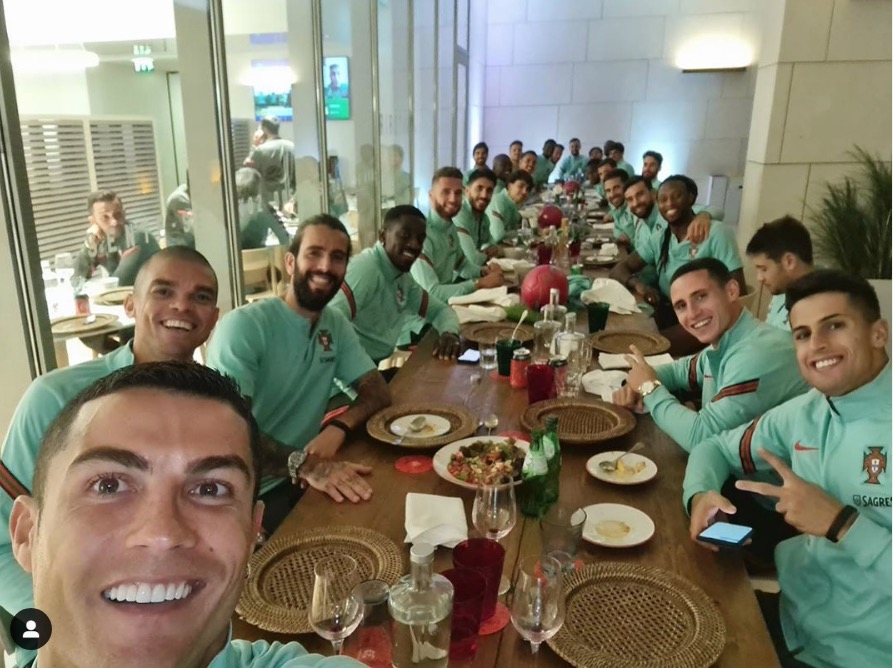 CR7 e jogadores de Portugal - Foto: Reprodu&ccedil;&atilde;o Instagram