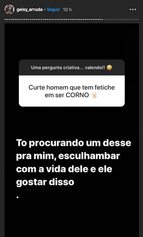 Geisy Arruda respondeu perguntas dos seguidores - Imagem: Reprodu&ccedil;&atilde;o/ Instagram