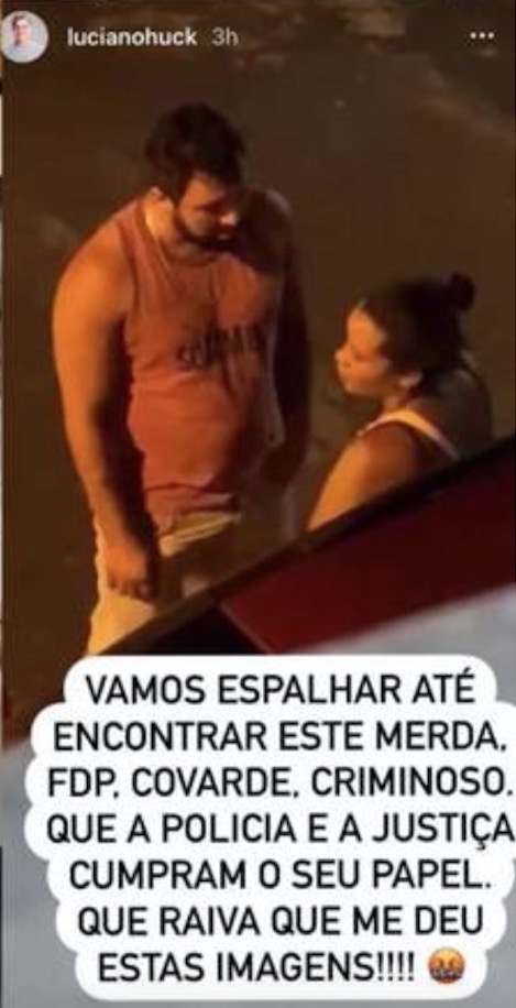 Apresentador se revoltou com v&iacute;deo de mulher sendo agredida - Foto: Reprodu&ccedil;&atilde;o/ Instagram 