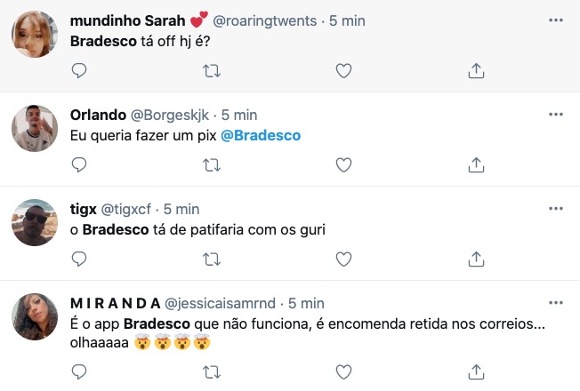 Usu&aacute;rios reclamam que instabilidade no app - Imagem: Reprodu&ccedil;&atilde;o/Twitter