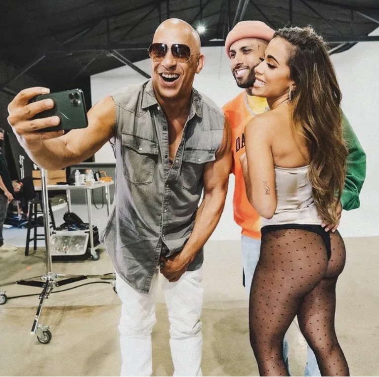 Vin Diesel, Nicky Jam e Anitta -Foto: Reprodu&ccedil;&atilde;o Instagram