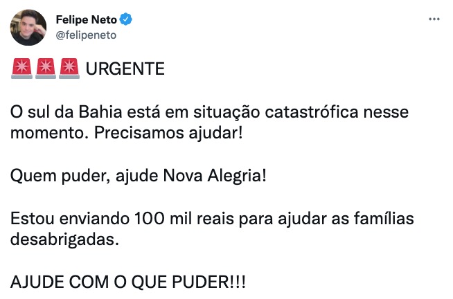 Imagem: Reprodu&ccedil;&atilde;o/Twitter