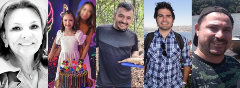 Lismara e a neta Isadora; Jonas; Claudiomiro e o sobrinho, Carlos / Foto: Reprodu&ccedil;&atilde;o