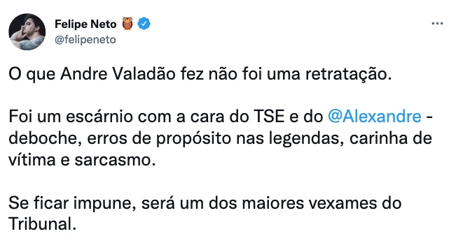 Imagem: Reprodu&ccedil;&atilde;o/Twitter