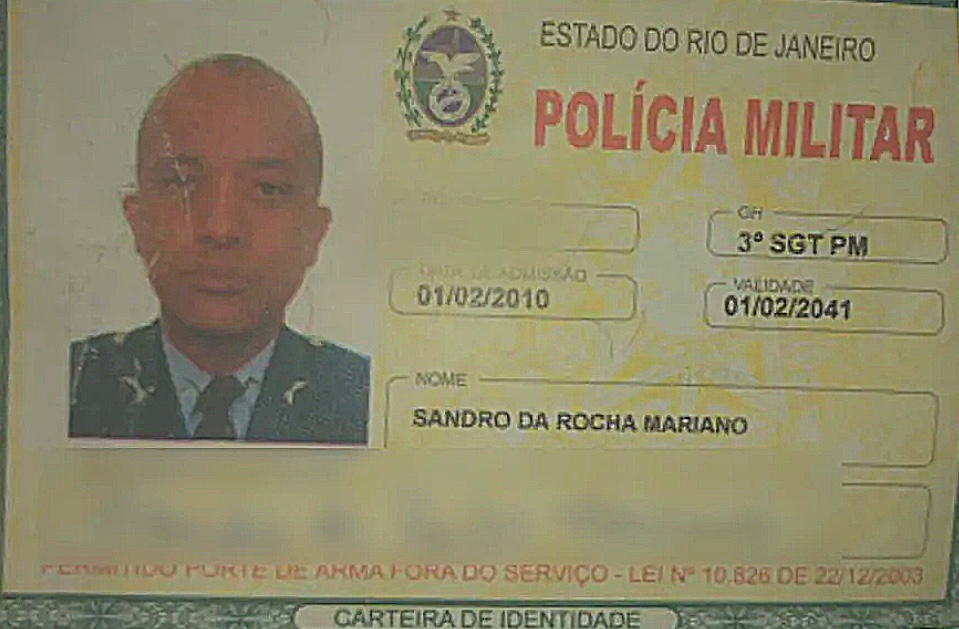 PM foi morto com um tiro no peito em Iraj&aacute;, na Zona Norte do Rio &mdash; Foto: Reprodu&ccedil;&atilde;o