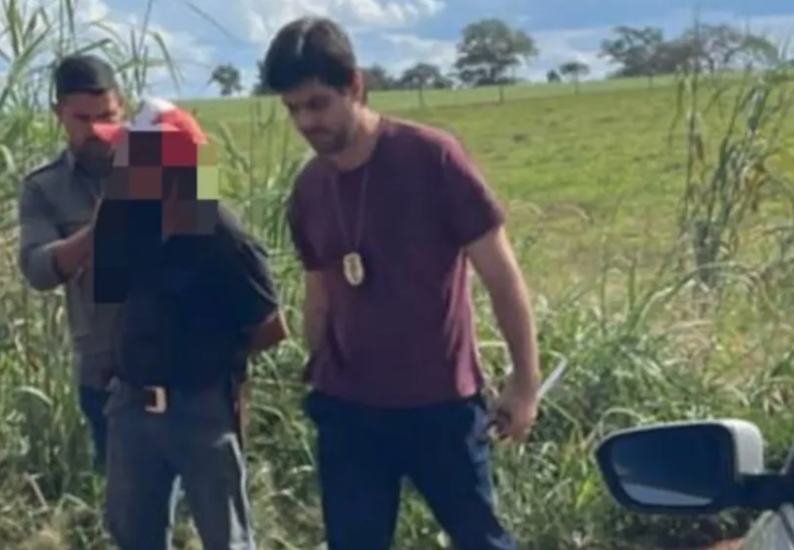 Homem foi preso por arrastar cavalo por quase 10 km em Piracanjuba, em Goi&aacute;s &mdash; Foto: Divulga&ccedil;&atilde;o/PC-GO