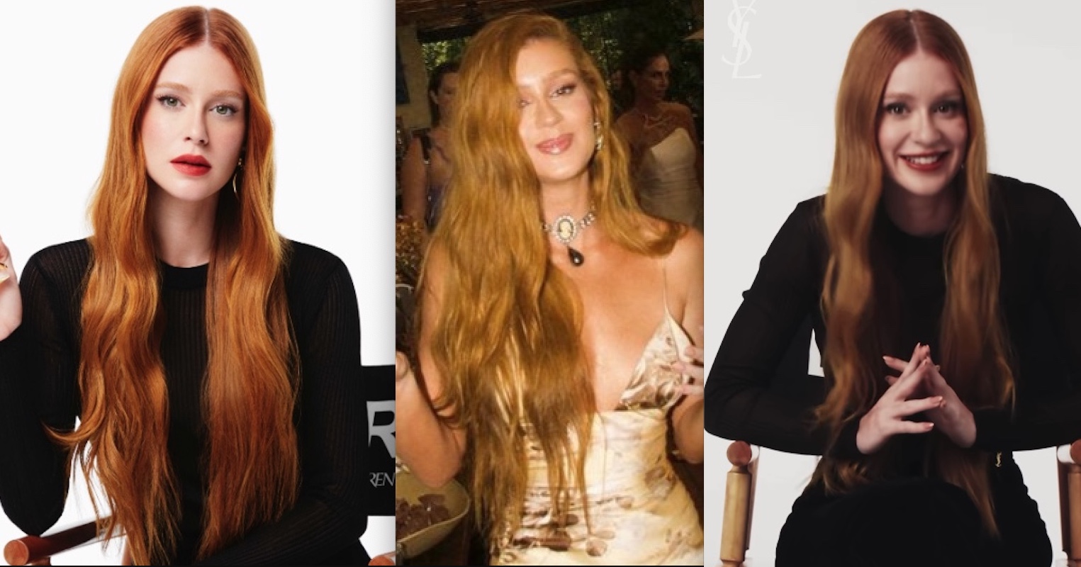 ANTES. Em seu tempo de folga das telinhas, Marina preferiu manter os cabelos longu&iacute;ssimos.