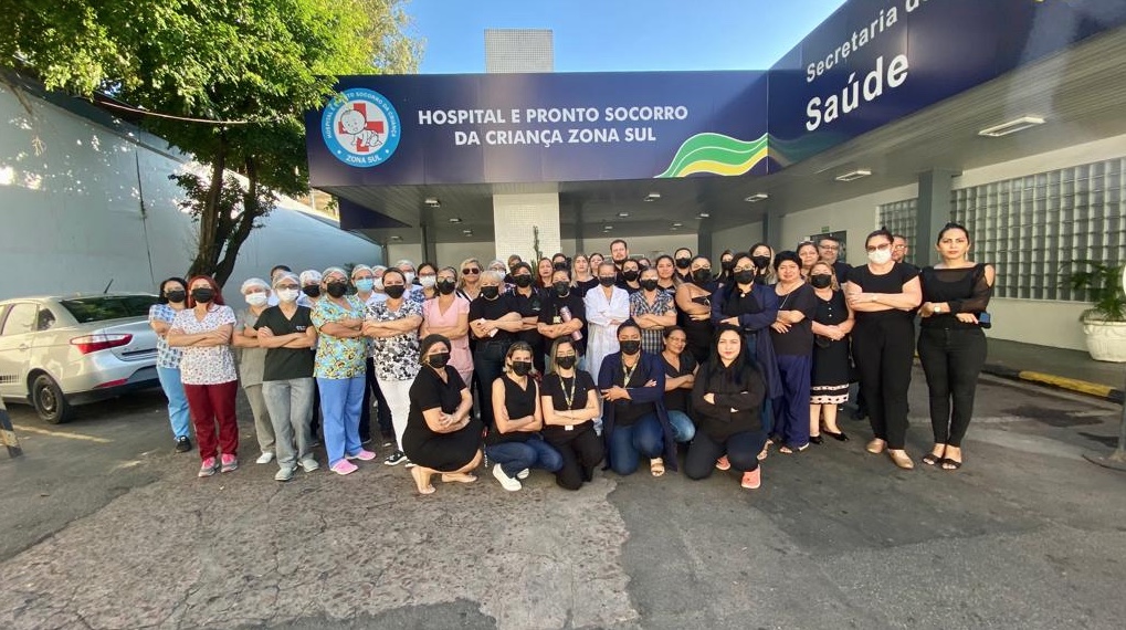 Profissionais da sa&uacute;de do Pronto Socorro da Crian&ccedil;a na Zona Sul tamb&eacute;m paralisaram. - Foto: Divulga&ccedil;&atilde;o