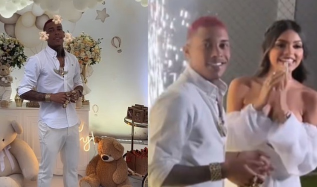 Poze e Isabelly Pereira no Ch&aacute; Revela&ccedil;&atilde;o do quarto filho do funkeiro - Imagens: Reprodu&ccedil;&atilde;o/Instagram