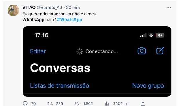 Reprodu&ccedil;&atilde;o / Twitter