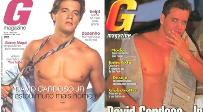 David Cardoso Jr. na &eacute;poca da 'G Magazine' - Imagens: Reprodu&ccedil;&atilde;o/Internet