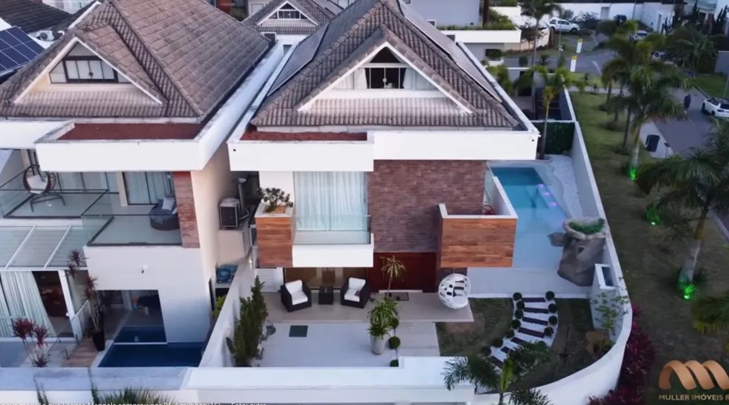 Mans&atilde;o foi colocada &agrave; venda pela influenciadora Evelyn Regly. Fotos: MULLER IM&Oacute;VEIS