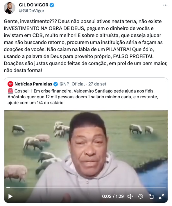 Imagem: Reprodu&ccedil;&atilde;o/Twitter