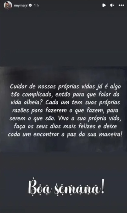 Post de Neymar - Foto: Reprodu&ccedil;&atilde;o/Instagram