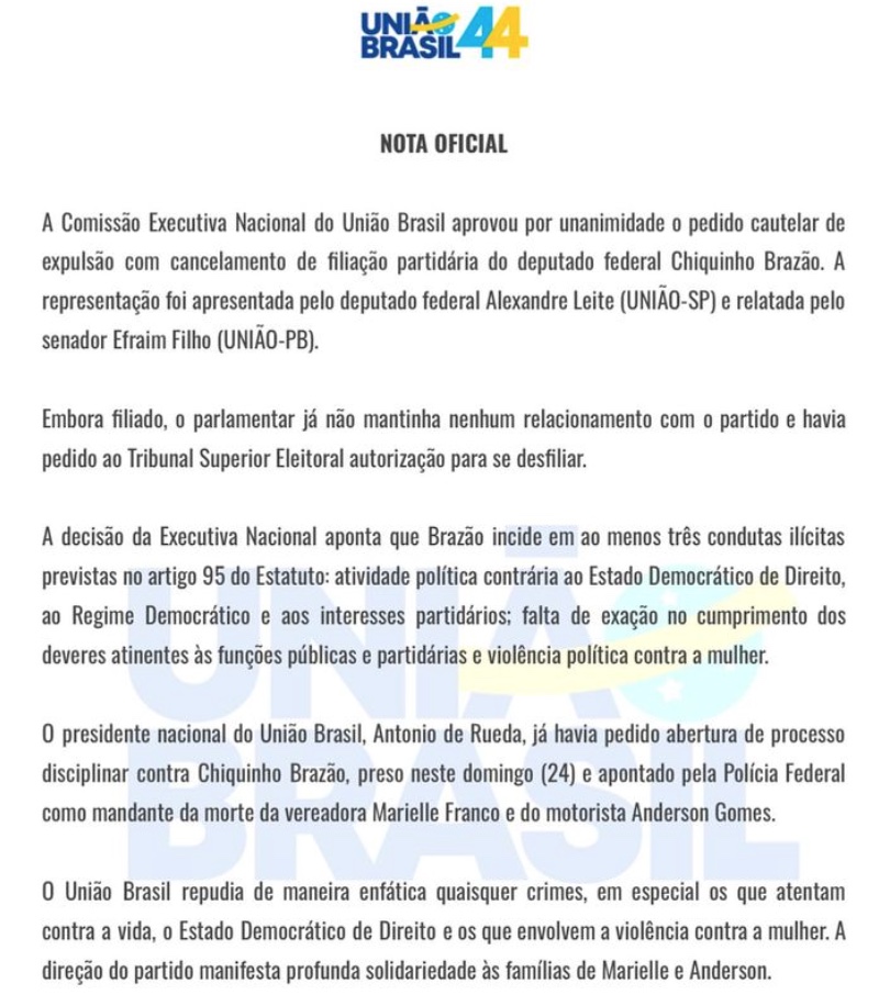 Fonte: Uni&atilde;o Brasil / Instagram