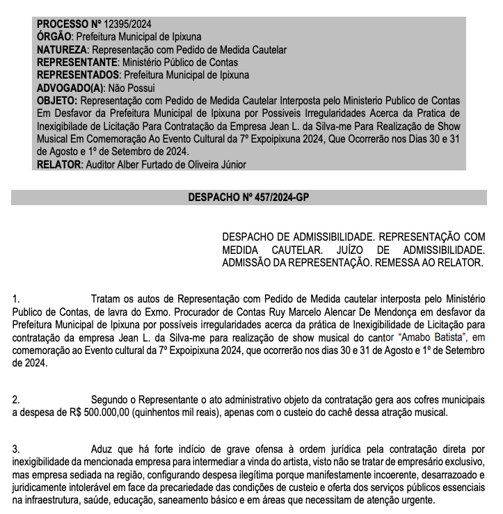 Fonte: Di&aacute;rio Oficial do TCE-AM