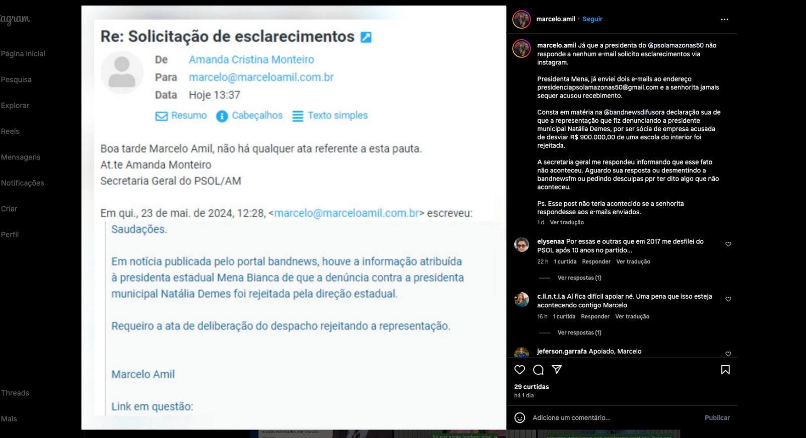 Foto: Reprodu&ccedil;&atilde;o/Instagram @marcelo.amil