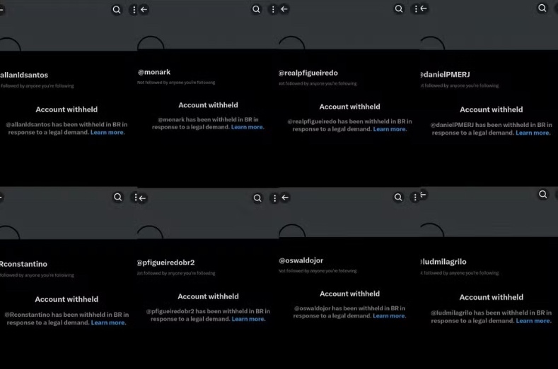 Contas suspensas no X &mdash; Foto: Reprodu&ccedil;&atilde;o