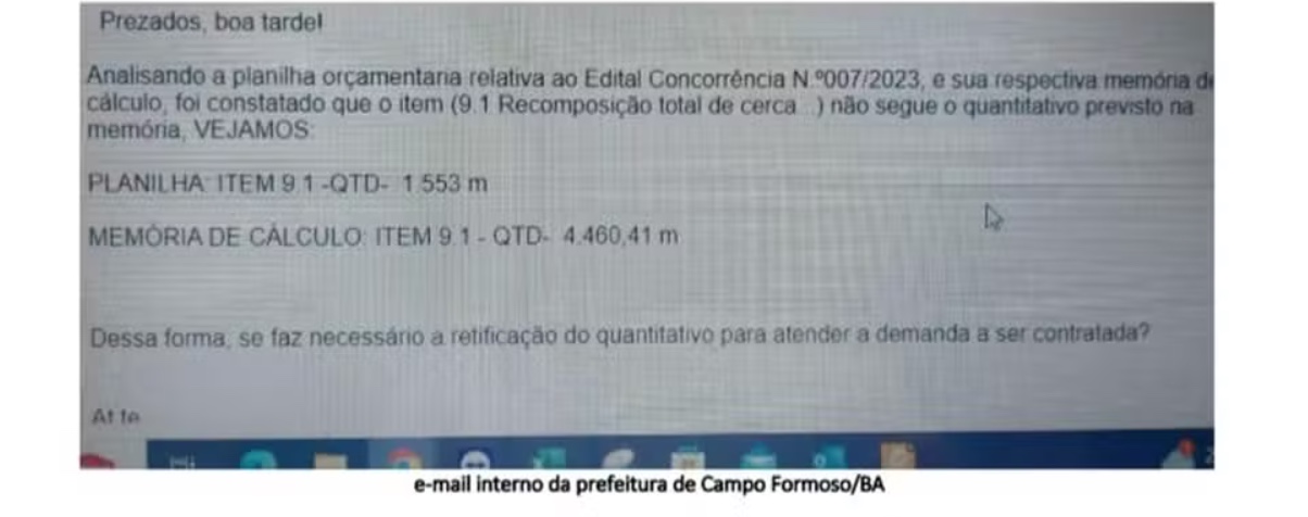 Print de email apagado por Francisco Nascimento e recuperado pela PF - Foto: Pol&iacute;cia Federal/Reprodu&ccedil;&atilde;o