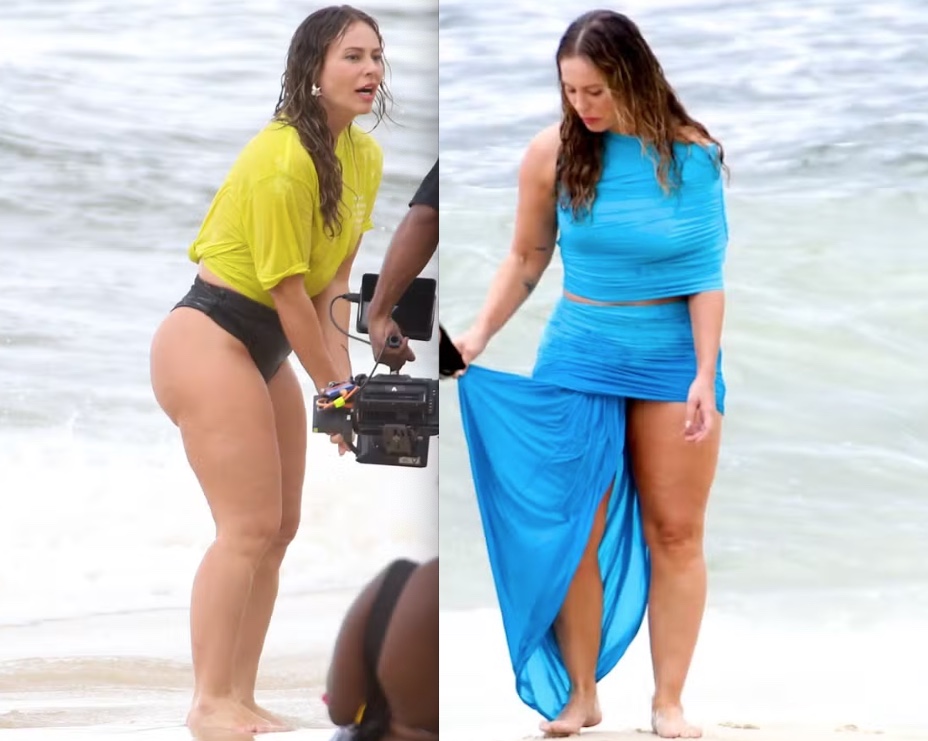 Paolla durante um ensaio fotogr&aacute;fico no Rio na &uacute;ltima semana. Fotos: AgNews