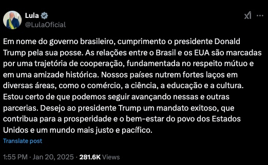 Foto: Reprodu&ccedil;&atilde;o/X