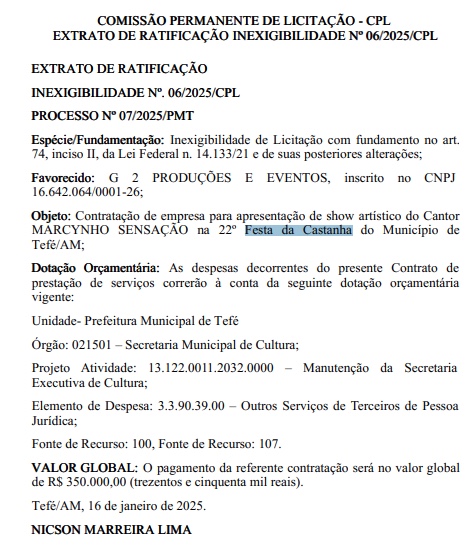 Foto: Di&aacute;rio Oficial dos Munic&iacute;pios do Amazonas