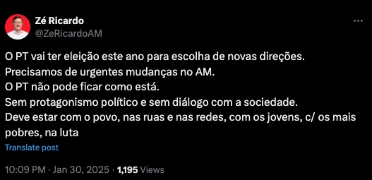 Foto: Reprodu&ccedil;&atilde;o/X