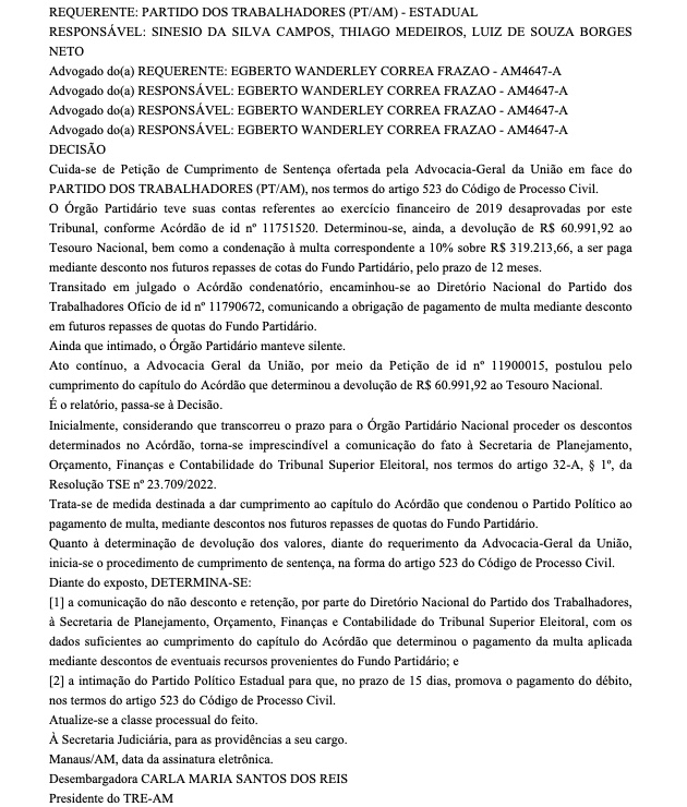 Fonte: Di&aacute;rio Oficial do TRE-AM desta segunda-feira (28) 