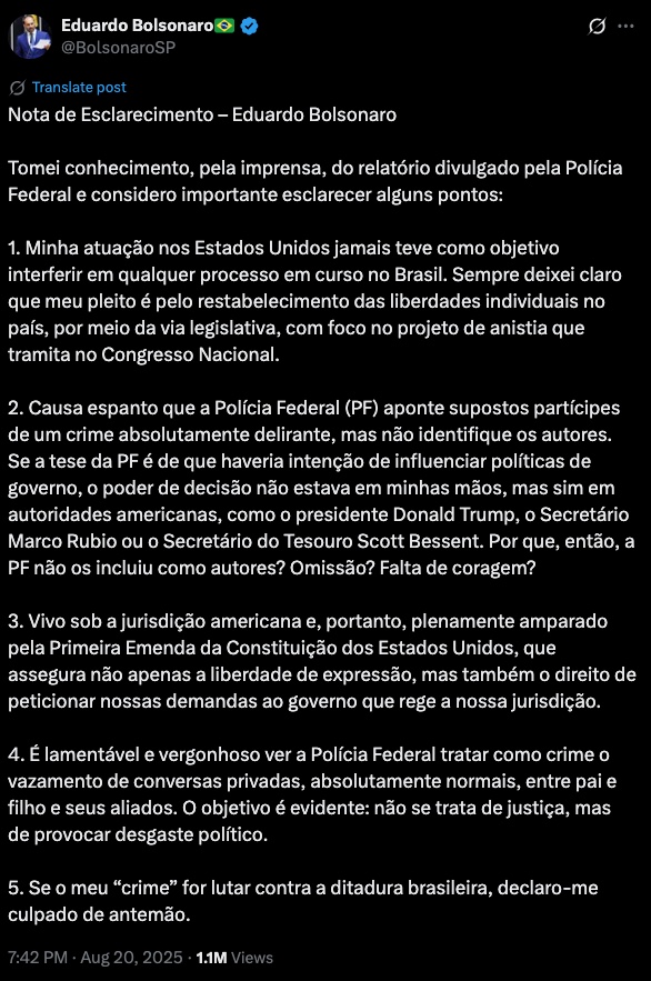 Foto: Reprodu&ccedil;&atilde;o/X