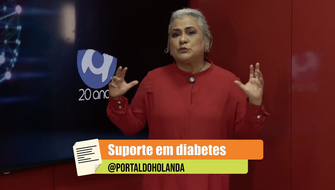A apresentadora Ednilza abordou o tema suporte em diabetes no quadro Leia a Bula, em reprodu&ccedil;&atilde;o na p&aacute;gina do Facebook do Portal do Holanda.