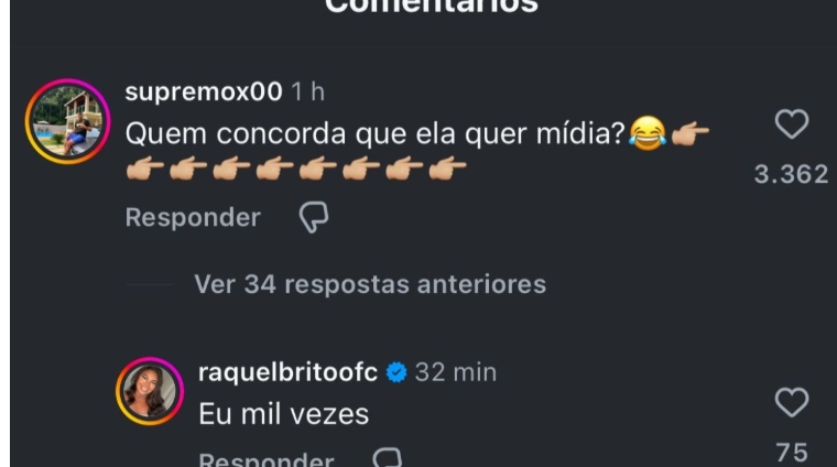 Raquel Brito se pronuncia sobre Tamires Assis, ex de Davi &ndash; Foto: Reprodu&ccedil;&atilde;o/Instagram.