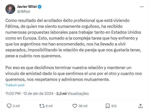 Captura de tela - X (antigo Twitter)