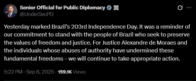 Foto: Reprodu&ccedil;&atilde;o/X