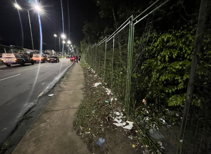 Local de onde M&aacute;rcio partiu correndo antes do atropelamento - Foto: Jander Robson/Portal do Holanda