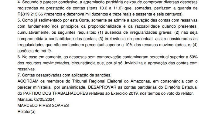 Fonte: Diário Eletrônico do TRE-AM